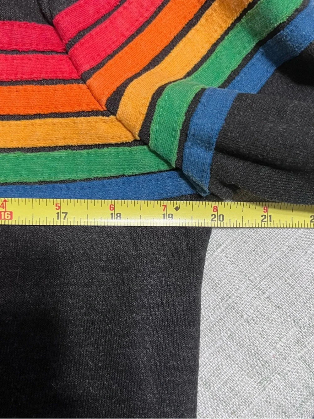 Aviator Nation 5 Stripe Zip Hoodie with Rainbow Stripe Detail - Picture 7 of 9